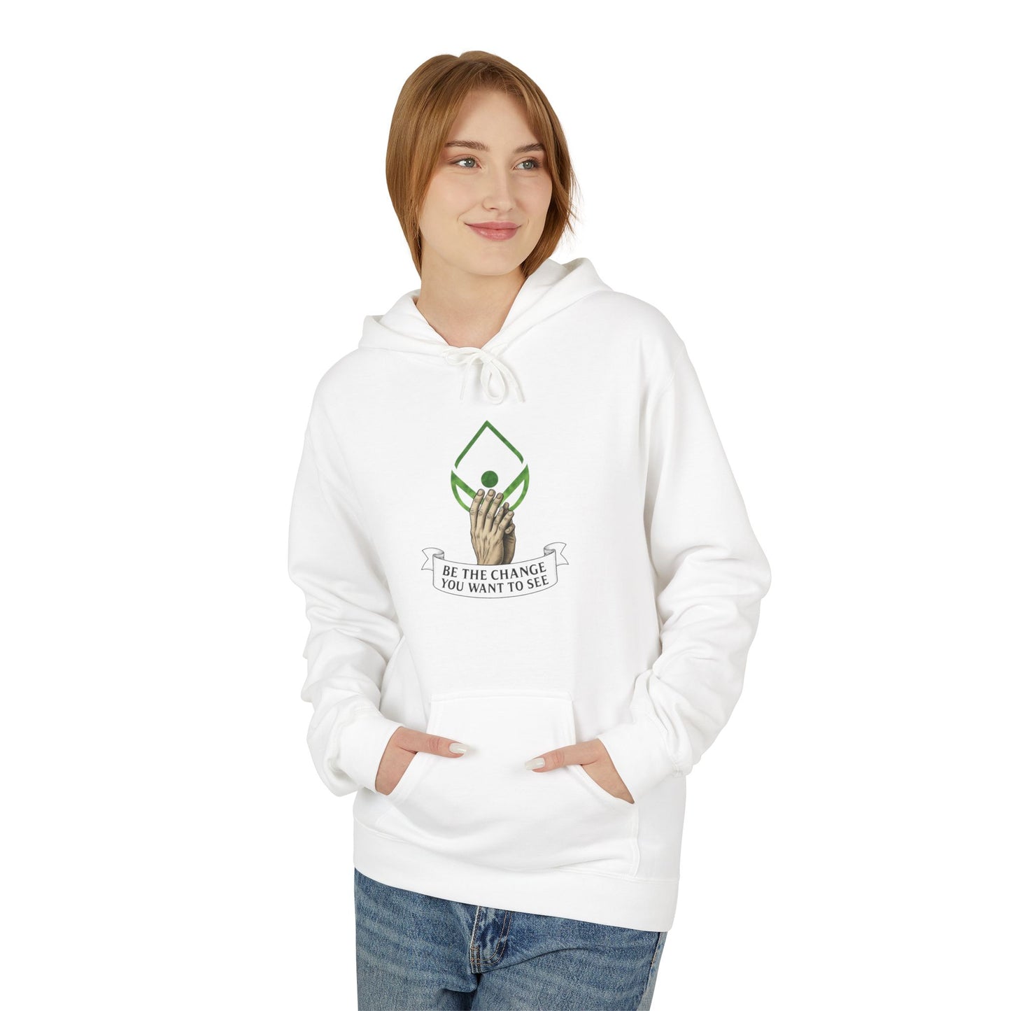 Healing Tree Hoodie — 'Be the Change' Inspirational Pullover